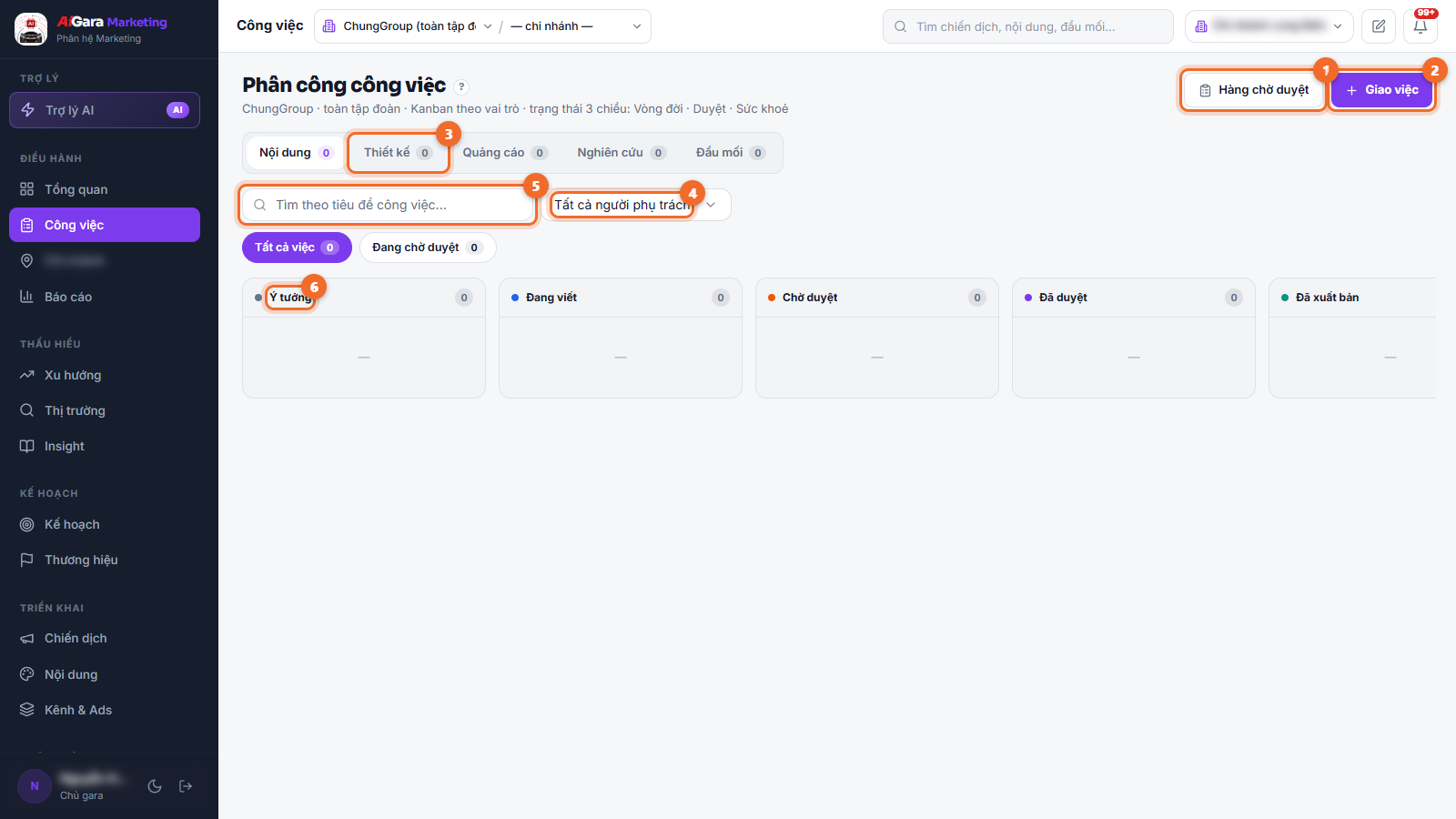 Phân công công việc — Kanban theo vai trò